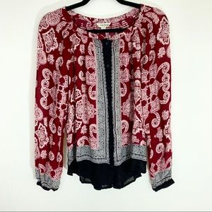Lucky Brand Paisley Top Size XS